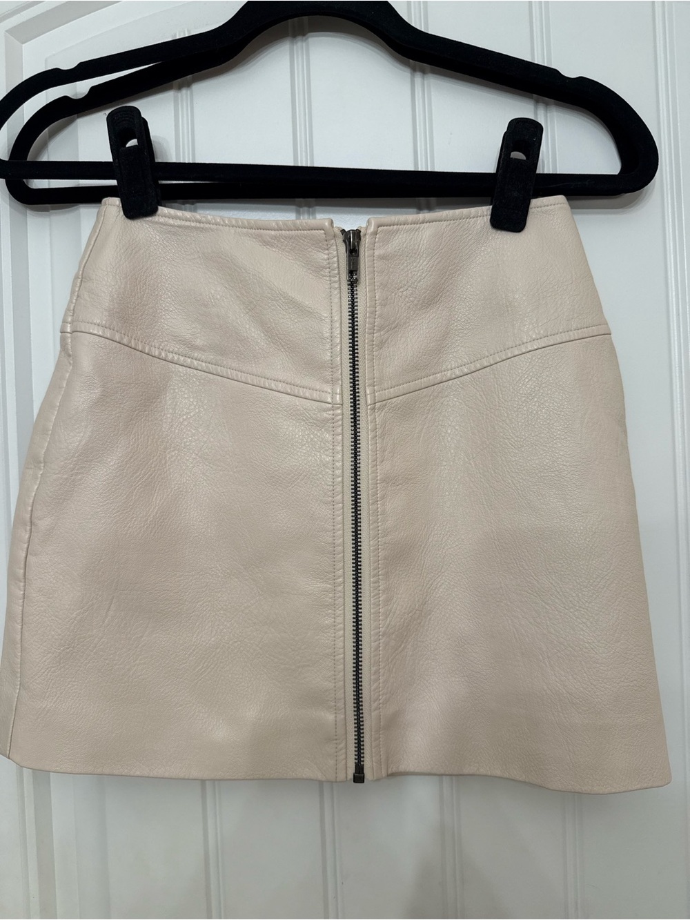 ASTR the label Leather Zip-Front Mini Skirt